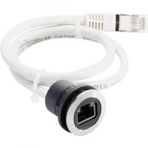 Schlegel RRJVARJ45 RJ45 Socket build in Plug straight Black Silver