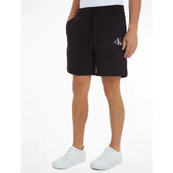 Logo Print Drawstring Shorts in Cotton Mix