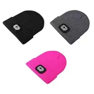 LED Lighted Beanie Hat Grey