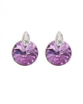 Jon Richard Silver Lilac Stud Earring