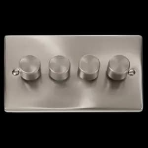 Click Scolmore Deco 4 Gang 400W-VA 2 Way Resistive-Inductive Dimmer Switch - VPSC154