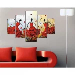 ST135 Multicolor Decorative MDF Painting (5 Pieces)