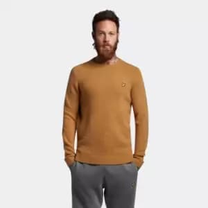 Mens Brushed Crew Neck Jumper - Anniversary Gold - L