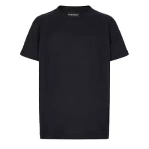 Emporio Armani Badge Logo T Shirt - Black