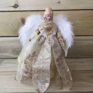 Premier 30cm Gold With Glitter Detailing Angel Tree Topper