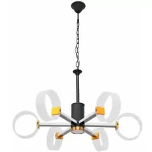 Helam Alicante Integrated Pendant Ceiling Light Black, Gold 76cm