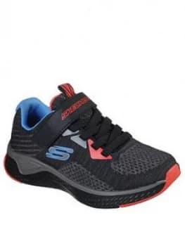 Skechers Boys Solar Fuse Speed Blitz Trainers - Charcoal