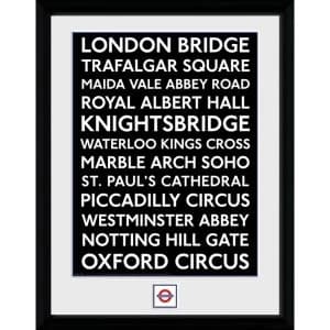 Transport For London Places 12" x 16" Framed Collector Print