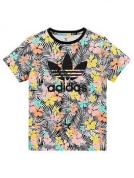 adidas Originals Tropical Print Tee - Black