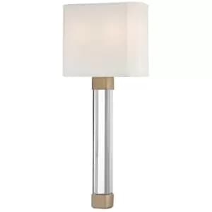 Larissa 2 Light Wall Sconce Brass, Silk