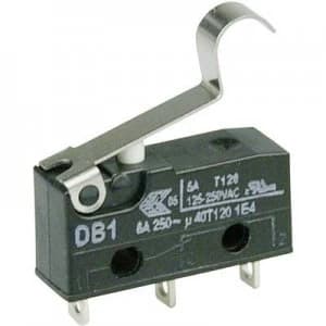 Cherry Switches Microswitch DB1C A1SB 250 V AC 6 A 1 x OnOn momentary