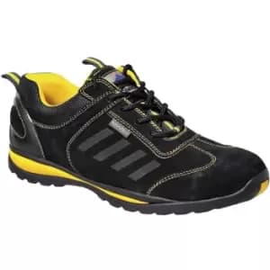 Portwest Mens Steelite Lusum S1P HRO Suede Safety Shoes (11 UK) (Black/Yellow) - Black/Yellow