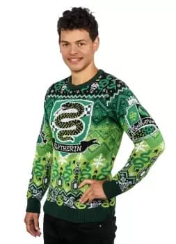 Slytherin House Crest Christmas Jumper - L