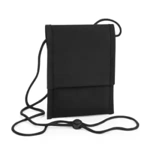 Bagbase Recycled Neck Pouch (One Size) (Black)