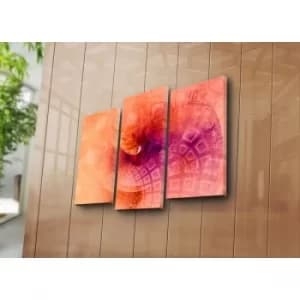 3PATK-93 Multicolor Decorative Canvas Painting (3 Pieces)