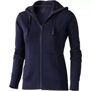 Elevate Womens/Ladies Arora Hooded Full Zip Sweater (S) (Navy)