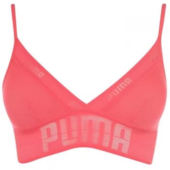 Puma Sheer Triangle Bralette - Red