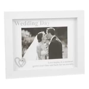 Modern White 6x4 Wedding Day Frame