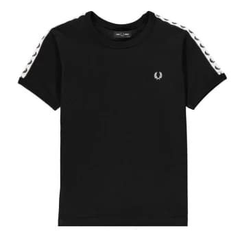 Fred Perry Taped Ringer T Shirt - Black 102