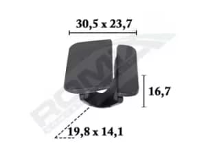 ROMIX Clip, trim-/protection strip C70626 FORD,Fiesta Mk6 Schragheck (JA8, JR8),Fiesta Mk5 Schragheck (JH1, JD1, JH3, JD3),FOCUS III Turnier