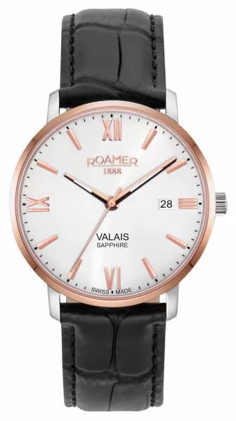 Roamer 958833 49 13 05 Valais Gents Silver Dial With Rose Watch