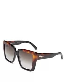 Salvatore Ferragamo Square Sunglasses, 55mm