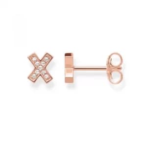 Ladies Thomas Sabo Rose Gold Plated Sterling Silver Stud Earrings
