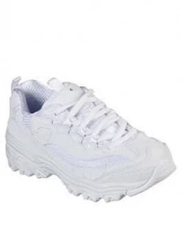Skechers Dlites Color Chrom, White, Size 1.5 Older