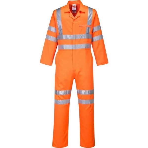 Portwest RIS Hi Vis Polycotton Coverall RT42ORTL Colour: Orange
