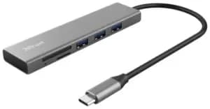 Trust Halyx 3 Port USB Hub & Card Reader Combo