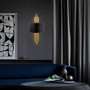 616 - A Black Gold Wall Lamp