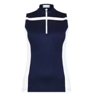 Callaway quarter Zip Colour Block Vest - Blue
