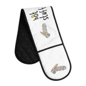 Double Oven Glove in Doodle Design