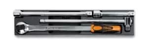 Beta Tools T106 4pc 3/4" Dr Ratchet & Extension Bar Set in Tray for Roller Cabs