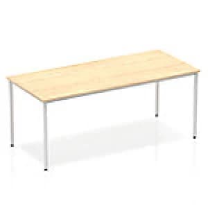 Impulse Straight Table 1800 Maple Box Frame Leg Silver