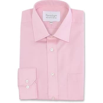 Paradigm Paradigm Single Cuff 100% Cotton Non-Iron Shirt - Blue