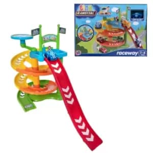 Tiny Teamsterz Spiral Raceway Launcher Includes 1 Soft Touch Car