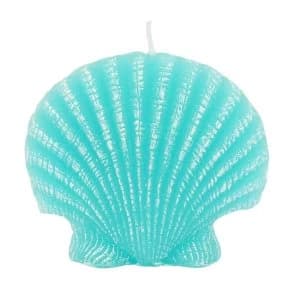 Turquoise Clam Shell Candle