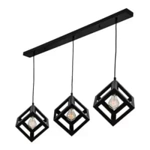 Larissa Lighting - Larissa Chania Line Bar Light 3 Light Metal Black