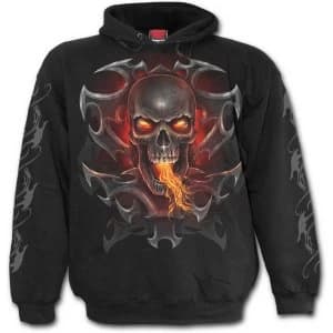 Fire Dragon Mens Medium Hoodie - Black