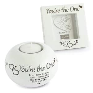 Said with Sentiment Frame & Tea Light Holder Gift Sets You're The One