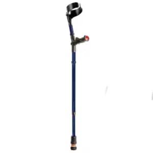 Closed Cuff Comfort Grip Double Adjustable Crutch - Blue (Single Left)