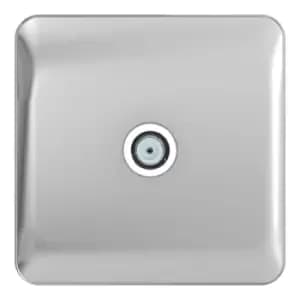 Schneider LSD 1G Coaxial Socket White Insert Polished Chrome - GGBL7030WPCS