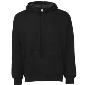 Bella + Canvas Unisex Adult Raw Seam Hoodie (M) (Black Heather)