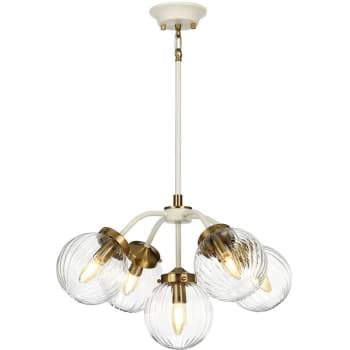 Elstead - Cosmos Retro 5 Light Pendant Globe Glass Shades