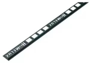 Homelux 9mm Round Edge PVC Tile Trim - Black - 1.83m