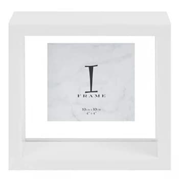 4" x 4" - iFrame Box Photo Frame White Colour