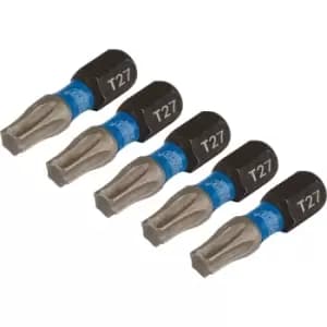 Draper Expert Impact Torx Screwdriver Bits T27 25mm Pack of 5