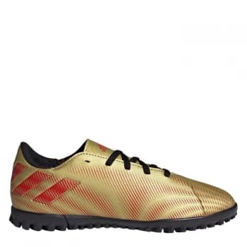 adidas Nemeziz Messi .4 Junior Astro Turf Trainers - GoldMet/Scarlet