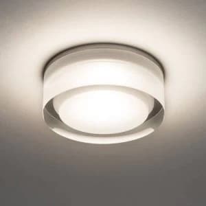 LED 1 Light Bathroom Surface Mounted Downlight Clear Acrylic IP44